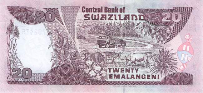 20 Emalangeni p.25c 1998